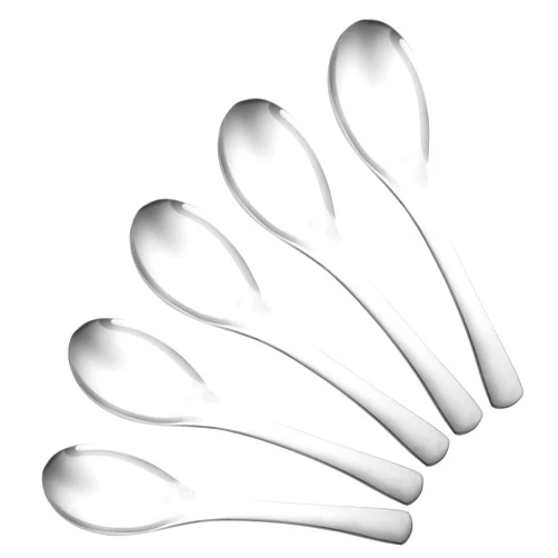 Neheewin Soup Spoons High Grade Stainless Steel Soup Spoons, neheewin Table Spoons Thick Heavy-weight Ladle Spoons, Dishwasher Safe (Set of 5)