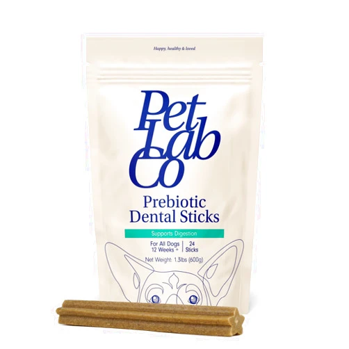Petlab Co. Dental Sticks – Dog Dental Chews -Target Plaque & Tartar Build-Up at The Source - Designed to Maintain Your Dog’s Oral Health, Keep Breath Fresh and Provide Digestive Help (24 Sticks)