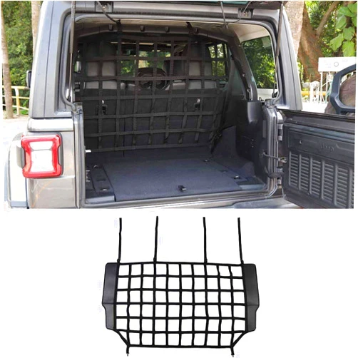 Hgcar Car Trunk Isolation Net, Trunk Organizer Cargo Net compatible with Jeep Wrangler JK and JL, JT 2007-2024