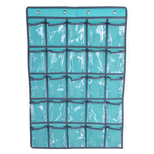 Kamonda MINGSTORE 25 Clear Pockets Classroom Pocket Chart for Teacher Cell Phones Holder Door Hanging Calculator Organizer