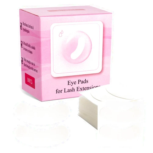 Miuffue 100 PCS Foam Eye Pads for Lash Extensions, Under Eye Pads for Eyelash Extensions, Micro-foam Lash Pads Lint Free, Stick Well, No Tape Needed, Hypoallergenic
