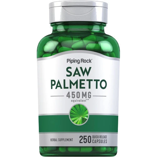Piping Rock Saw Palmetto 450mg | 250 Capsules | Extract Supplement | Non-GMO, Gluten Free