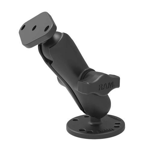 RAM Mounts RAM-B-138U Double Ball Drill-Down Mount with Diamond Plate with Medium Arm