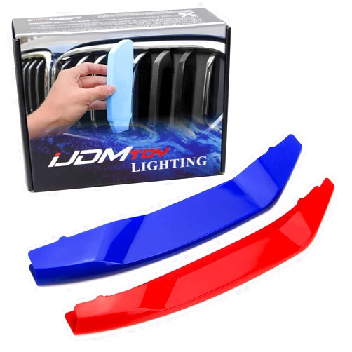 iJDMTOY Exact Fit 3pc Set Iconic Tri-Accent Grille Insert Decoration Trims Compatible with 2019-2023 G05 X5 7 Beam Kidney Grill
