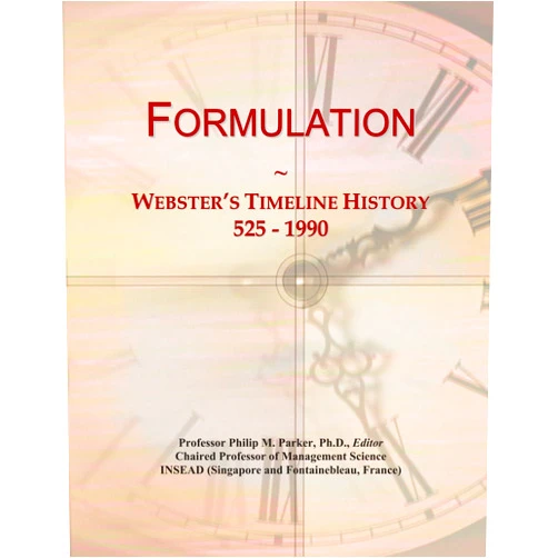 Icon Group International Formulation: Webster's Timeline History, 525 - 1990