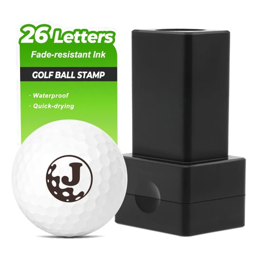 Modinest Golf Ball Stamp - Golf Accessories for Men - Personalized Golf Marker - Golf Ball Marker for ID - 26 Letters Golf Gifts for Men & Golfers - Essential Golf Stuff - Durable Golf Stamp for Golfer，J