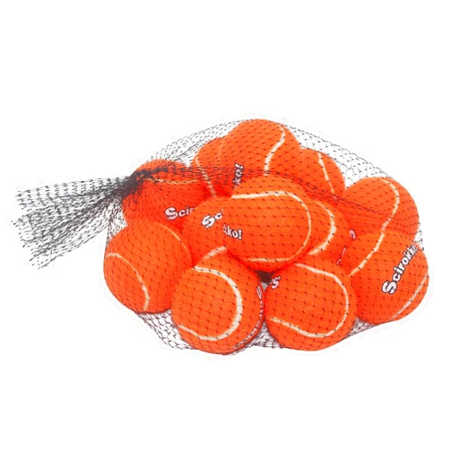 SCIROKKO Tennis Balls for Dogs - Squeaky Bouncy Ball Toys 2.5 inches 12 Pack for Indoor Playing and Outdoor Interactive Fetch Training