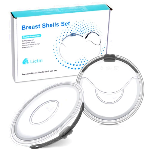 Lictin Breast Shells, 2PCS Milk Collector, 60ML Milk Catcher, Reusable Nursing Cup, Silicone Breast Milk Collector, Milk Savers for Breastfeeding, Nipple Shells