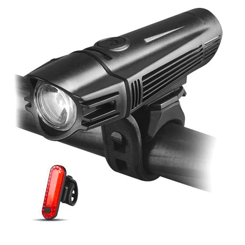 VJSYR Bike Lights Set USB Rechargeable-Super Bright LED Bike Lights for Night Riding,Bicycle Lights Front and Rear, Essential Bike Accessories,4 Light Modes for Road Mountain Night Cycling Safety