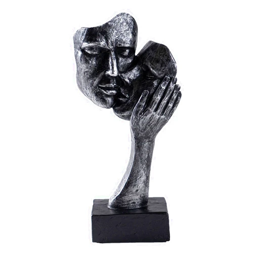 Vilead Resin Couples Kiss Sculpture,Abstract Couple Statue for Home Decor Wedding,Modern Couple Figurines for Nightstand & Dresser Shelf,Abstract Sculpture for Living Room Book Mantle Fireplace Decorations