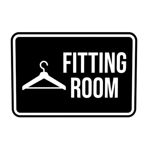Signs ByLITA Classic Framed Fitting Room Sign (Black) - Large