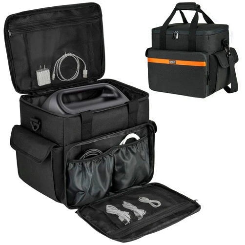 LEFOR·Z Carrying Case Compatible with Jackery Explorer 1000/ECOFLOW River Max/Bluetti EB70S/GRECELL T1000 Portable Power Station,Travel Storage Bag for Charging Cable and Accessories(Bag Only)