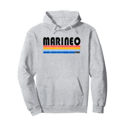 Retro Marineo, Italy Souvenirs Marineo, Italy Retro 70s 80s Style Pullover Hoodie