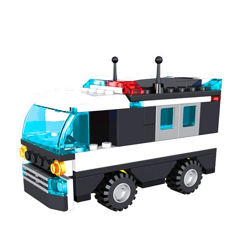Olimond Toys City Police Car Building Kit, City Police Sets Police Truck, Prisoner Transporter Toys Building Blocks Set for Kids Boys 6-12 Years Old, 104 Pcs