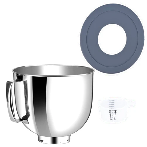 Kitwanda Stainless Steel Bowl Compatible with Kitchenaid Mixer 4.5/5QT，With Lid,5 Quart Stainless Bowl for Kitchen Aid Mixing