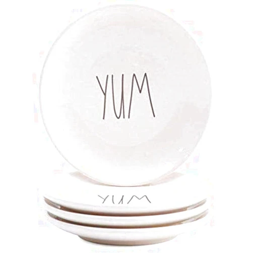Rae Dunn by Magenta Ceramic Salad Appetizer Dessert 8 inch Small Plates