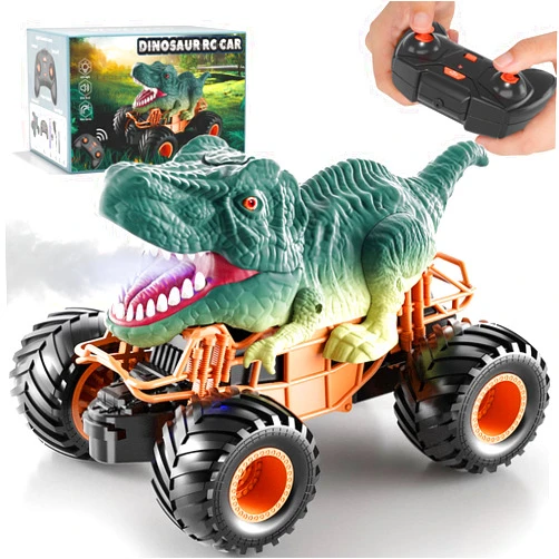 Bennol Remote Control Dinosaur Car, 2.4Ghz RC Truck for Toddlers, Electric Hobby RC Car Toys with Light & Sound Spray Birthday Gift for 3 4 5 6 7 8 Year olds Kids Boys Girl