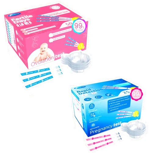 HEAL-CHECK Ovulation Test Strips 50 and Pregnancy Tests 30, Bulk Ovulation Predictor Kit for Women TTC, Over 99% Accuracy, Easy to Use at Home, Individually Wrapped, FSA HSA | 50LH+30HCG+80 Urine Cups
