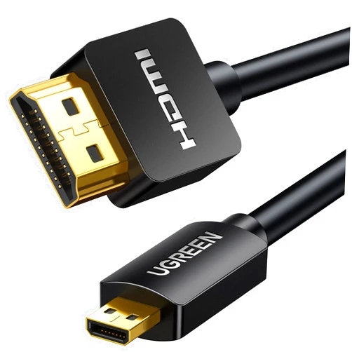 UGREEN Micro HDMI to HDMI Cable Adapter 4K 60Hz Ethernet Audio Return Channel Compatible with GoPro Hero 7/6 Raspberry Pi 5 Retroid Pocket 3+/3 Yoga 3 B500 Camera Video Capture Card 6FT