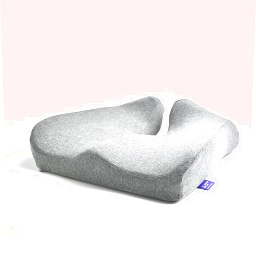 C CUSHION LAB Cushion Lab Patented Pressure Relief Seat Cushion for Long Sitting Hours on Office/Home Chair, Car, Wheelchair - Extra-Dense Memory Foam for Hip, Tailbone, Coccyx, Sciatica - Light Grey