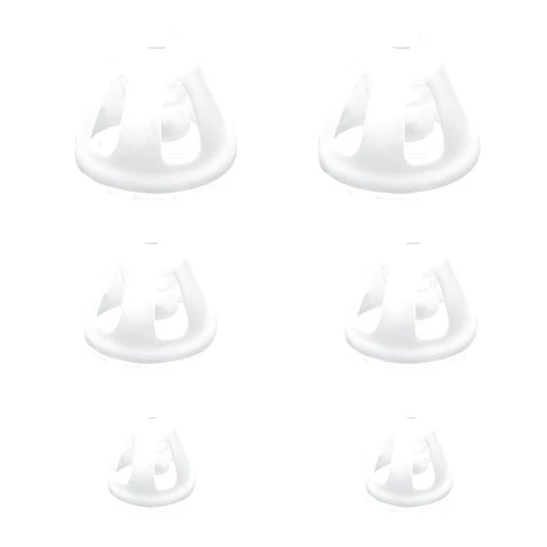 Kenkor 6Packs Hearing Aid Domes 3 Sizes Open Dome Hearing Aid Accessories for Resound Sure Fit Style RIC RITE and Open Fit BTE Hearing Amplifier Invisible Kit Ear Tips,Perfect for Open Air-White