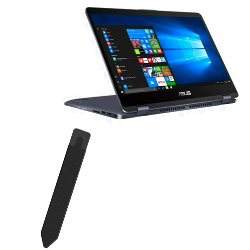 BoxWave Stylus Pouch Compatible with ASUS VivoBook Flip 14 (Stylus Pouch Stylus PortaPouch, Stylus Holder Carrier Portable Self-Adhesive for ASUS VivoBook Flip 14 - Jet Black