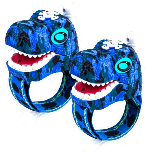 AZYFEI Dinosaur Walkie Talkies for Kids - 2 Way Radios Toys for Boys & Girls Ages 3-12 - Long Range, 3 Channels - Outdoor Adventure, Camping, Hiking Gifts Birthday Gifts (Blue)