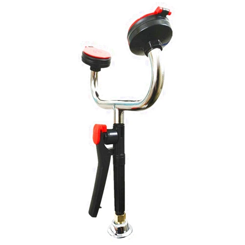 LeTkingok Handheld Double Eye Washer 304 Stainless Steel Mobile Eyewash Station for Laboratory Factory School (Desktop)