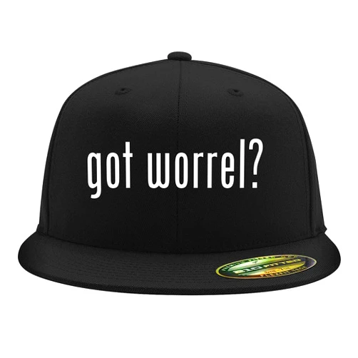 BH Cool Designs got Worrel? - Flexfit 6210 Structured Flat Bill Fitted Hat | Trendy Baseball Cap for Men and Women | Snapback Closure