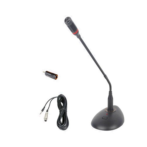 SunwyHub Podium Condenser Gooseneck Microphone,XLR Wired Connection for PC or Laptop with 3.5mm Adapter,Mute Button with LED Indicator,360° Adjustable Hose for Conferencing,Churches,Podcasting