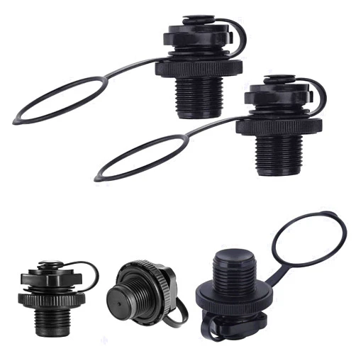 Helonge 4 Pcs Inflatable Boat Air Valve, Replacement Inflatable Boat Valve Plug, One-Way Air Valve for Inflatable Boat, raft, Rubber Dinghy, etc