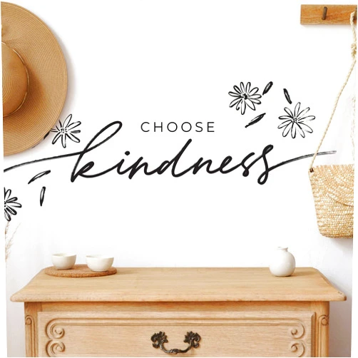 RoomMates RMK4640SCS Choose Kindness Quote Peel and Stick Wall Decals , Black