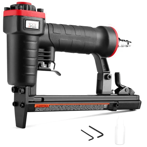 3PLUS HT5014SP Pneumatic 20 Gauge Stapler, T50 Upholstery Stapler, 1/4-Inch to 9/16-Inch