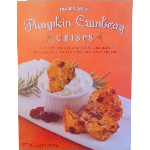 MMIZOO Trader Joe's Pumpkin Cranberry Crisps (Pack of 4)