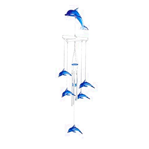 StealStreet SS-G-98674 Wind Chime Acrylic Dolphin Hanging Garden Porch Decoration Collection