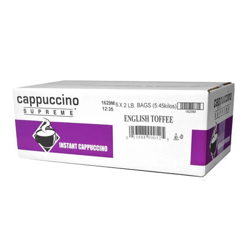 Cappuccino Supreme English Toffee Instant Cappuccino Mix 6 x 2 lbs