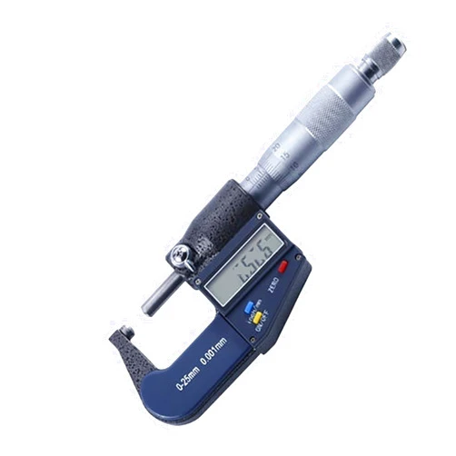 XBUYVRZ Micrometer 0-25mm 0.001mm Digital Double Point Outside Micrometer Electronic Carbide Tip micrometers Measuring Tools(Double Round Head)