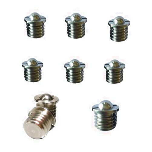 Dennis Building&Joinery Material 10Pcs 304 Stainless Steel M5 - M12 Thread Flanged Spring Loaded Ball Plunger for Locating Catching (M12)