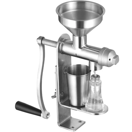 VEVOR Manual Oil Press Machine, Stainless Steel Oil Extractor Machine, Detachable Oil Presser for Effortless Cleaning, Household Oil Expeller for Pressing Peanuts, Sesame Seeds, Rapeseed, Tea Seeds