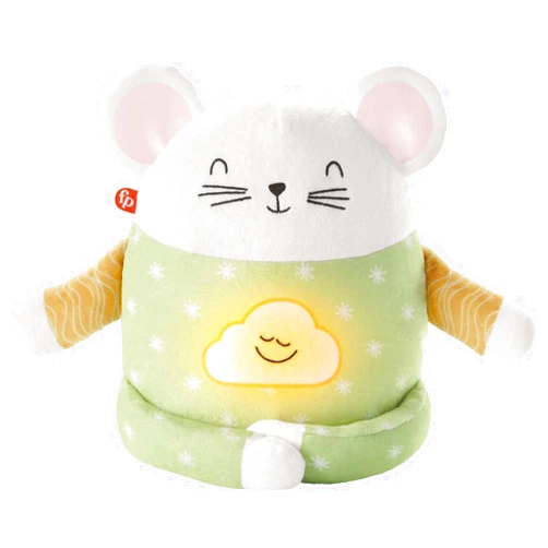 Fisher-Price Toddler Toy Meditation Mouse, Mindfulness Plush with Guided Relaxation Exercises, Music & Lights for Kids Ages 2+ Years