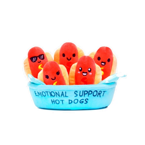 WHAT DO YOU MEME? Emotional Support Hot Dogs – Emotional Support Plushies, Cute Stuff & Funny Gifts by Relatable