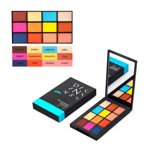 DECENTNESS 12 Colors Eyeshadow Palette Makeup Shades Nude Matte Shimmer Glitter Pigment, Pro Long Lasting&Waterproof Highlighting Makeup Palette,Ideal Gift(Garden Club)