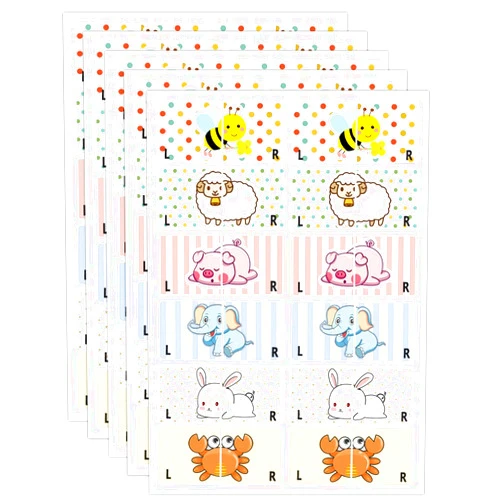 Top label Kids Right Left Animal Stickers for Children Shoes Kids Shoe Stickers Shoe Stickers for Kids Left Right Sole Stickers Cute Right Left Animal Stickers for Children Shoes,120 Pcs