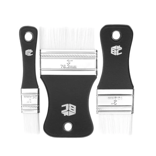Bates Choice Bates- Flat Paddle Paint Brush Set, 3 Pack, Nylon Bristles Painting Brushes, Ergonomic Handle, Art Brushes for Acrylic Painting, Flat Paint Brush, Artist Paint Brushes for Acrylic Painting