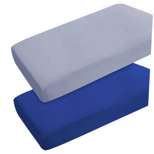 Coldwind Pack and Play Sheets Boy Girl, 2 Pack Portable Playard Sheet Fits for Graco Pack N Play, Snug Fit Breathable Soft Fitted Playpen Sheet, Mini Crib Sheets, Grey & Navy