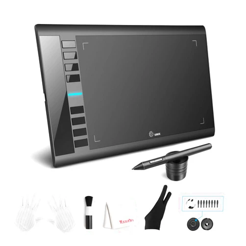 UGEE M708 Drawing Tablet,10 x 6 inch Digital Graphics Tablet with Battery-Free Stylus,8 Hot Keys Compatible with Windows MacBook Chromebook,Prefect for Artist,Designer,Beginner Online Teaching