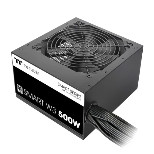 Thermaltake Smart W3 Series 80Plus Certified 500W Power Supply; ATX v3.1 Spec; 120mm FDB Fan; 5 Year Warranty; PS-SPW-0500NNFAWU-1