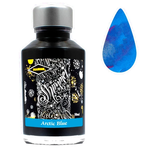 Diamine - Shimmering Fountain Pen Ink, Arctic Blue 50ml
