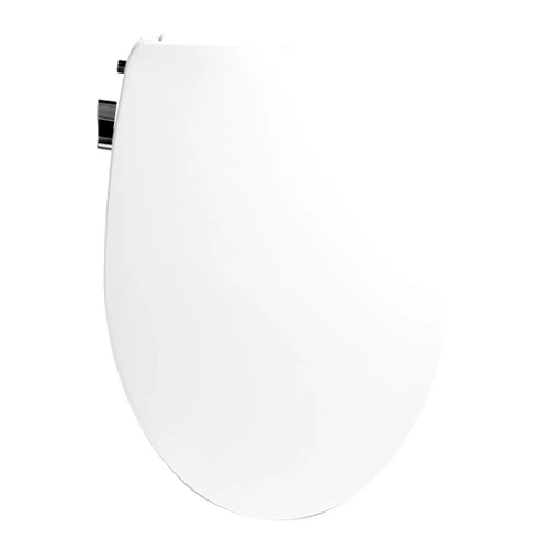 Bio Bidet Slim Zero Non Electric Bidet Toilet Seat Elongated, Low Profile Seat with Slow Close Lid, Battery Powered Night Light, Dual Nozzles, White