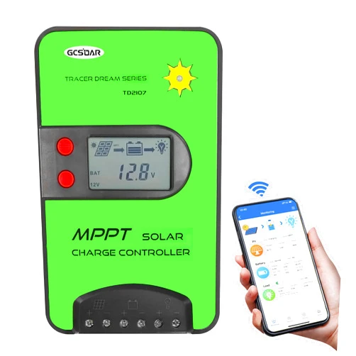 GCSOAR 15A MPPT Solar Charge Controller 12V 24V Auto TD2107 WiFi Adapter APP Remote Control Solar Panel Charger for Gel AGM Sealed Flooded Lifepo4